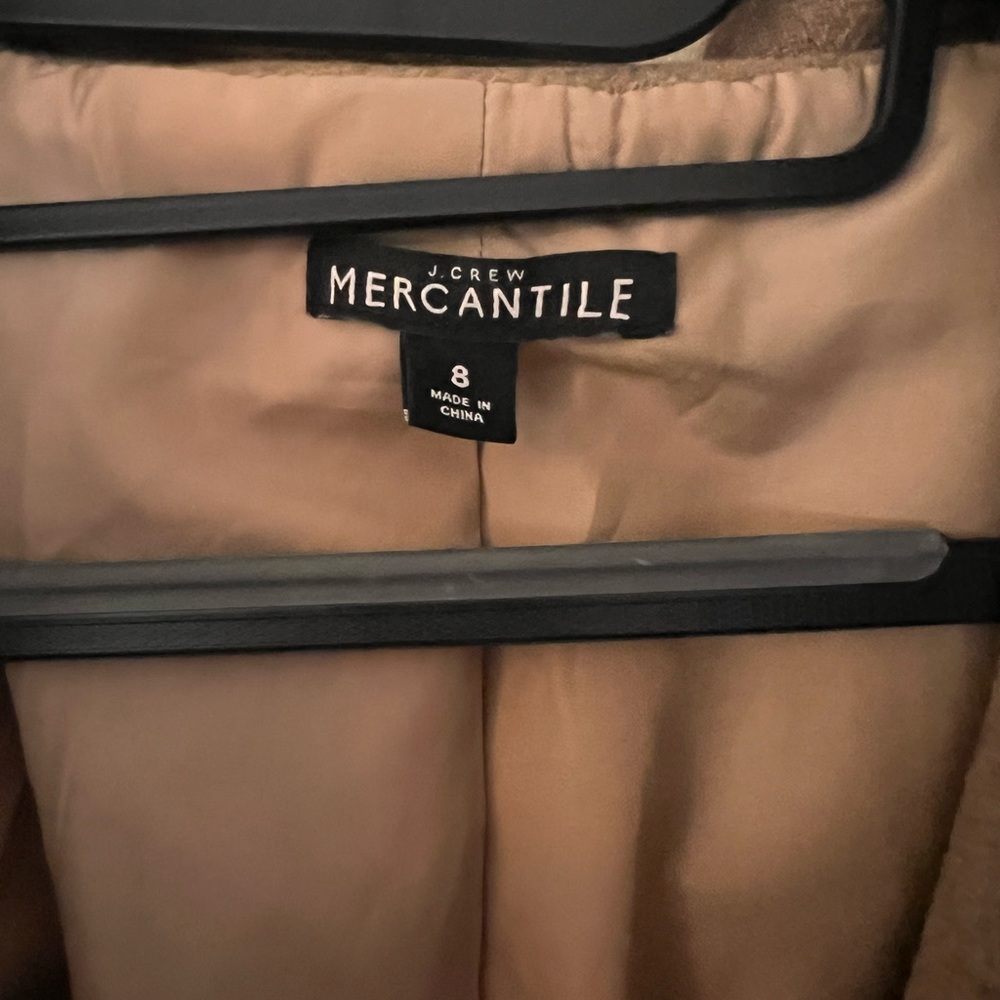 JCrew City Coat pre owned great condition-Camel Color size 8